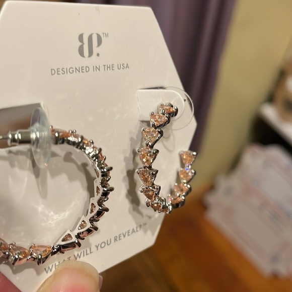 New in Box BP OG Earrings Cozy Moments Dark Smokey Topaz CZ - Picture 2 of 4